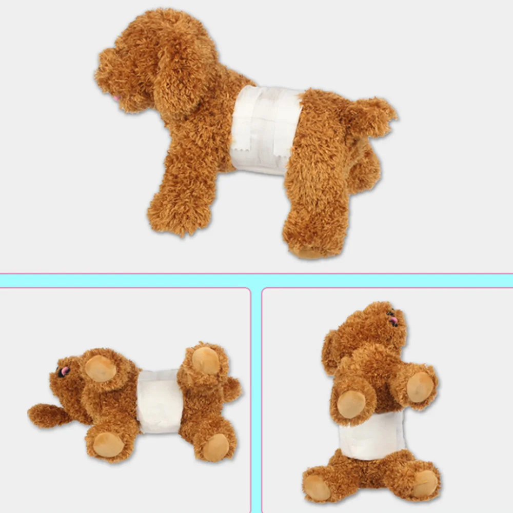 

12pcs Pet Soft Disposable Dog Diapers 2018 New Super Absorbent Diapers for Dogs and Cats Dog Male Wraps Sanitary Pants