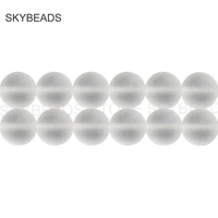 matte natural clear crystal stone round 4 6 8 10 12mm frosted genuine white crystals quartz beads for jewelry making supplies