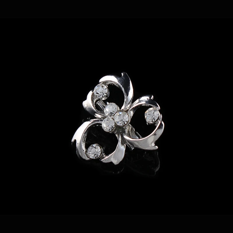 Женщина булавки и броши романтический три лист цветок брошь Стекло дрель