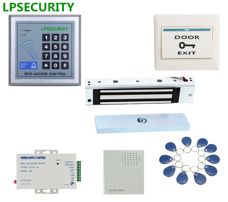 LPSECURITY контроль доступа Электрический магнитный замок набор для 280 кг стеклянной