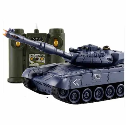 Синий Kingtoy Rc боевой танк детский пульт дистанционного управления стрельба Танк большой масштаб радио управление армейская Боевая модель millitary rc игрушечные танки - Цвет: Синий