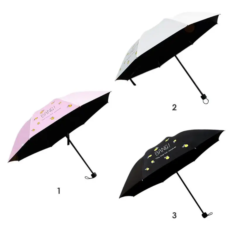 Простой солнцезащитный зонтик от дождя защита ветра и складной креативный Зонт с