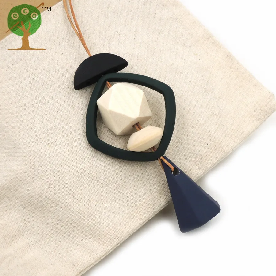 Модное геометрическое ожерелье pandant на кожаном шнурке зима 2017 простой шикарный