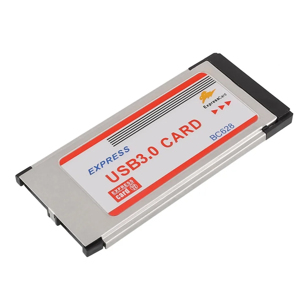 AMZDEAL супер-Speed Express Card ExpressCard 34 мм двойной устройство работающее от прикуривателя с 2 портами USB 3,0 Карты BC628 для ноутбука