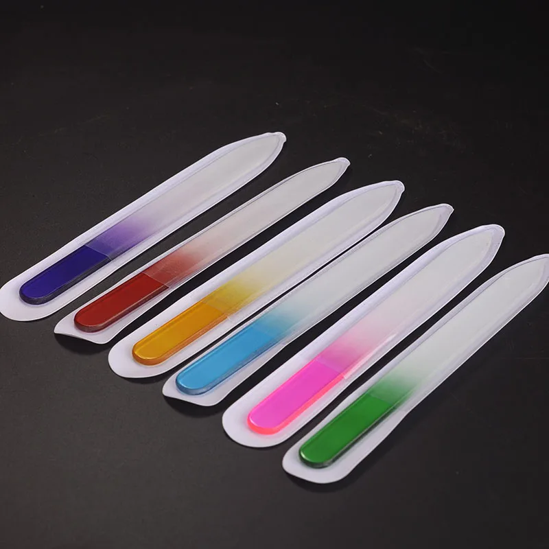 6pcs/Lot Fashion Nail File Durable Crystal Glass Art Manicure Device Tool for Women Girl Professional Polishing | Красота и здоровье
