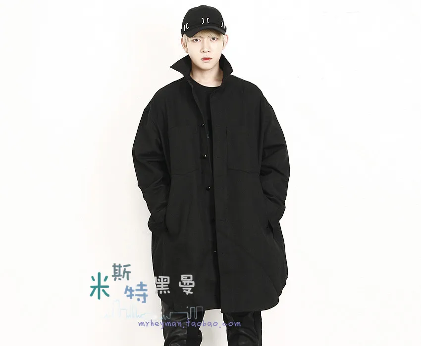 

S-5XL!!The fashion A long style trench coat with a long coat of hard cotton.