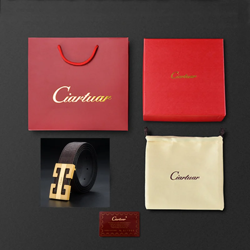 2019 новый роскошный дизайн пряжка из воловьей кожи мужской ремень крокодиловой