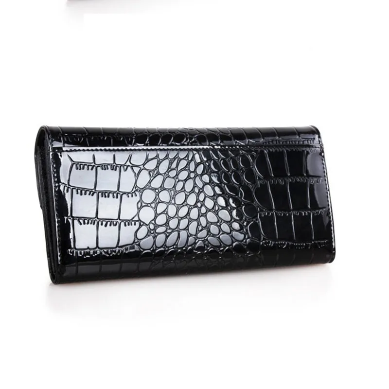 Женский кошелек из натуральной кожи с тиснением под крокодила|wallet female|wallet