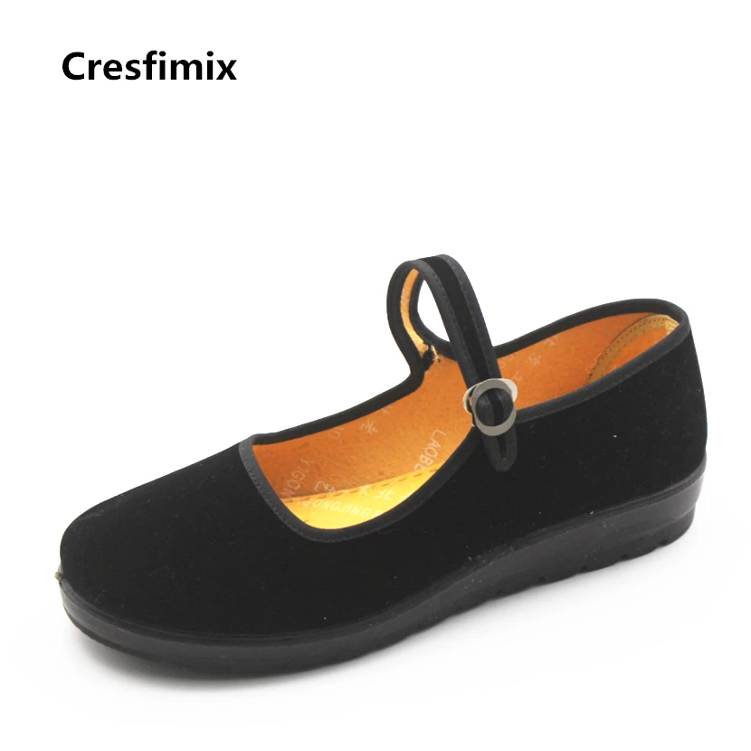 Туфли Cresfimix женские на плоской подошве повседневные тканевые туфли в стиле ретро