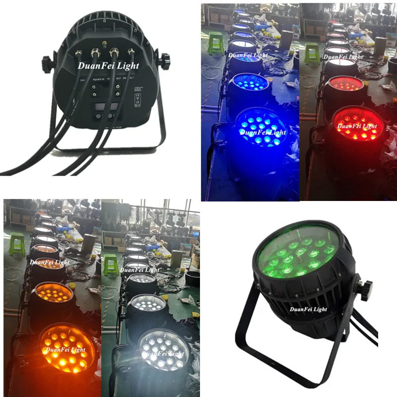 Водонепроницаемый светодиодный прожектор par zoom dmx rgbwa 20 партий 18x15 Вт ip65