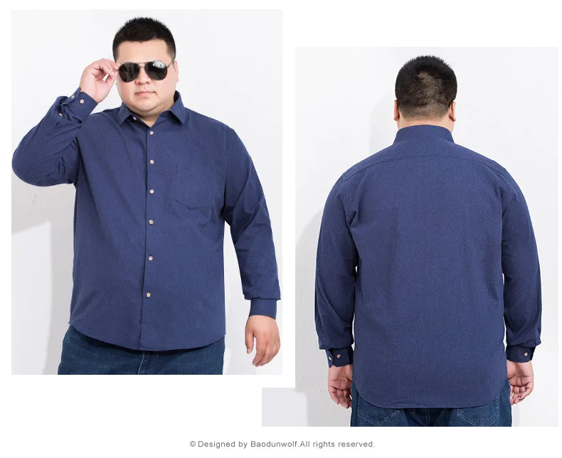 8XL 6XL 5XL мужская рубашка с французскими запонками Мужская Однотонная длинным