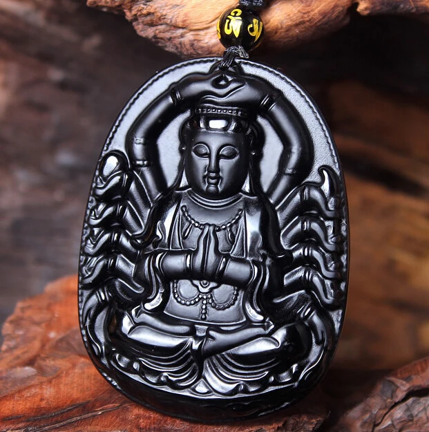 Прямая натуральный черный обсидиан резьба Pixiu Lucky Amulet кулон ожерелье или браслет для женщин мужчин Подвески