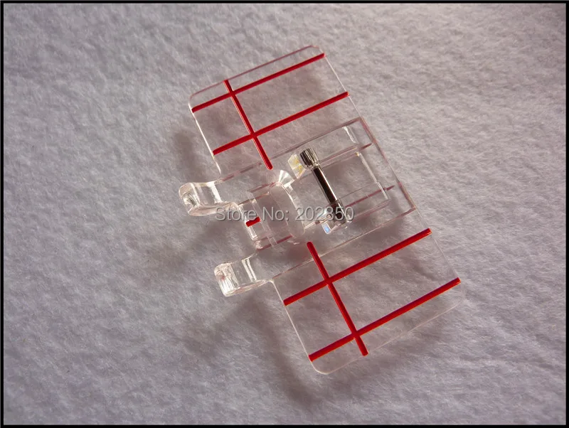 Прижимная лапка Border Guide делая параллельный ряд строчек детали для домашних