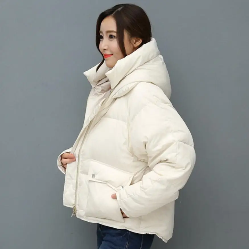 Пуховик женский зимний на 90% утином пуху с большими карманами wj1247|jacket brand|jacket