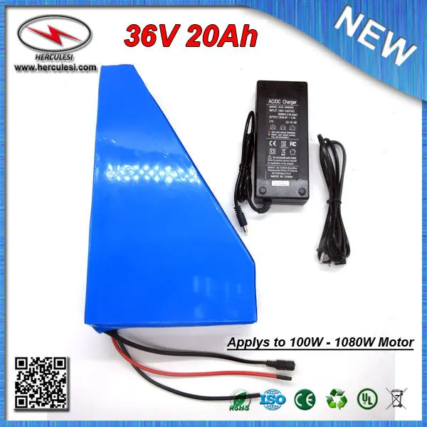 Аккумулятор для электровелосипеда треугольной формы 36 В 20 А · ч 1000 3 7 мА 30 BMS и 42 в 2