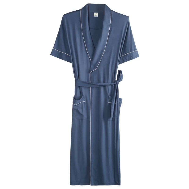 Мужская одежда для сна модальный банный халат кимоно летний Халат короткий рукав