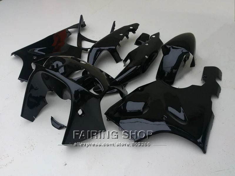 Все черный окрашенные Обтекатели пригодный для Kawasaki ninja ZX7R 1996 1997 1998 2002 2003