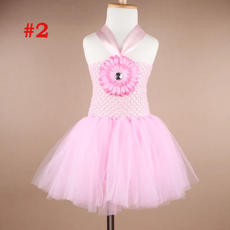 Платье-пачка с цветком для От 0 до 2 лет летнее фатиновое платье-пачка маленьких