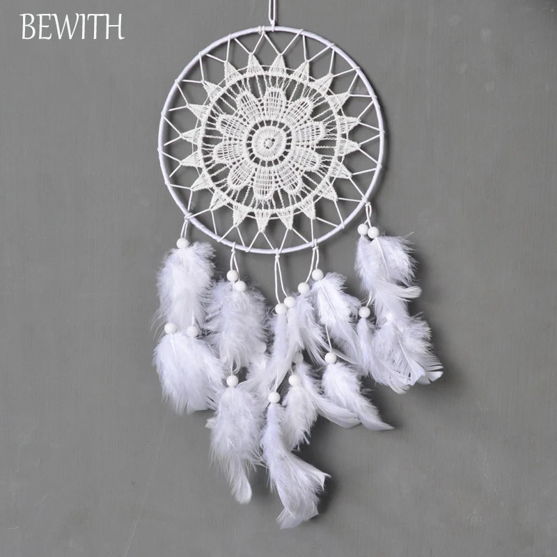 Кружевное платье с цветочным рисунком dreamcatchers белыми перьями Свадебные и стены