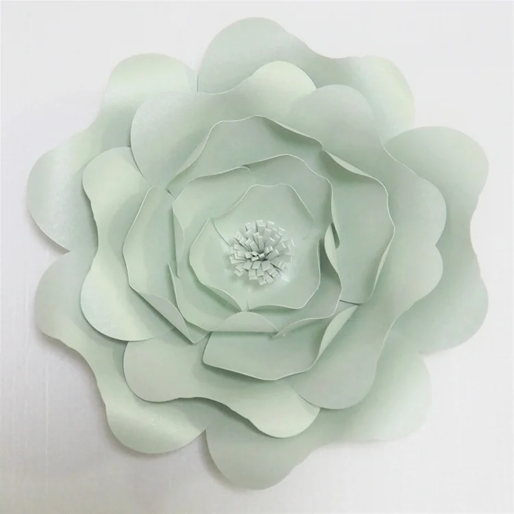 Glittered LightGreen DIY гигантские бумажные цветы розы свадебные Флорес искусственные Флер искусственные вечерние фоны декор для детской комнаты День рождения дома - Цвет: Glittered LightGreen