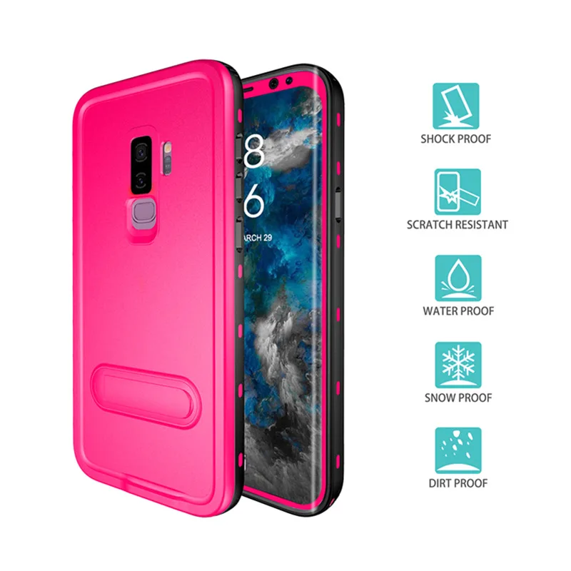 Водостойкий Чехол для Samsung Galaxy S8 9 плюс крышка 360 полная защита противоударный Броня Открытый Дайвинг Плавание телефонные чехлы