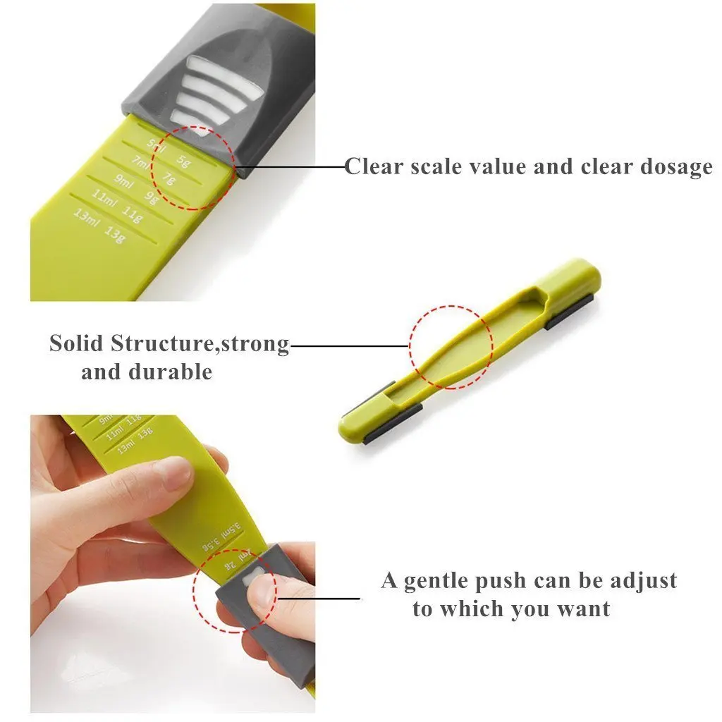 Регулируемая мерная ложка чашка креативный двойной конец восемь стоек мерный