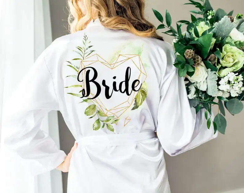 Именное наименование свадебные халаты для невесты и подружек подарки на заказ