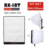 falconeyes rx 18t 504pcs led light waterproof portable flexible studio panel light with diffuser for camera video photo