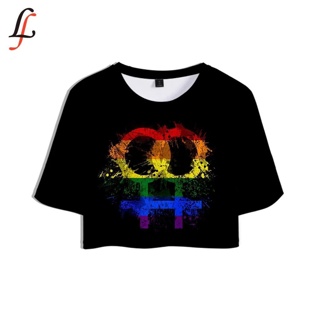 Женская футболка с объемным принтом LGBT Повседневная Мягкая в стиле Харадзюку