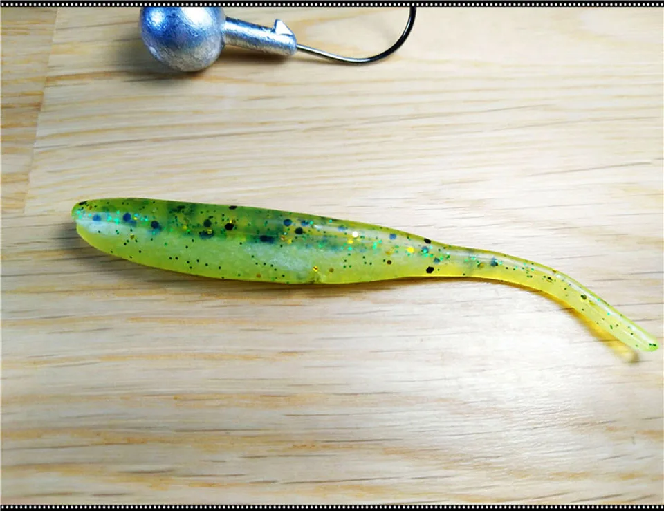 WALK FISH, 8 шт./лот, 80 мм, 1,9 г, Мягкая приманка для рыбалки, силиконовая приманка, приманка для рыбалки, двойной цвет, приманка для рыбалки, мягкая искусственная приманка - Цвет: 9