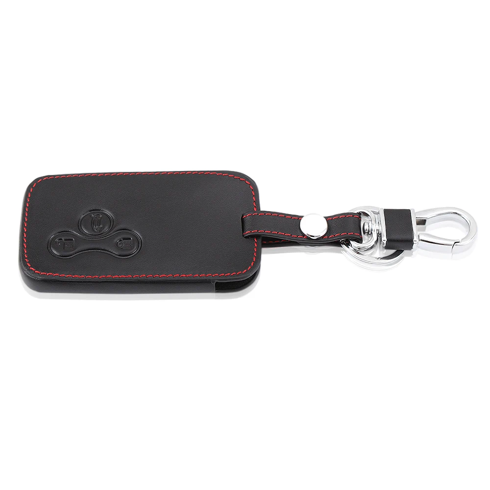 Кожаный чехол для ключей Renault Clio Megane Scenic Grand 3 кнопки Smart Keyless Entry дистанционного