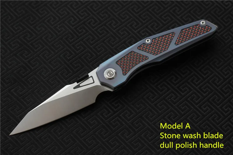 MAXACE-GLEDE алюминиевый складной нож, лезвие M390, TC4+ 3K красная ручка из углеродного волокна, карманный нож для охоты на природе, инструменты для повседневного использования