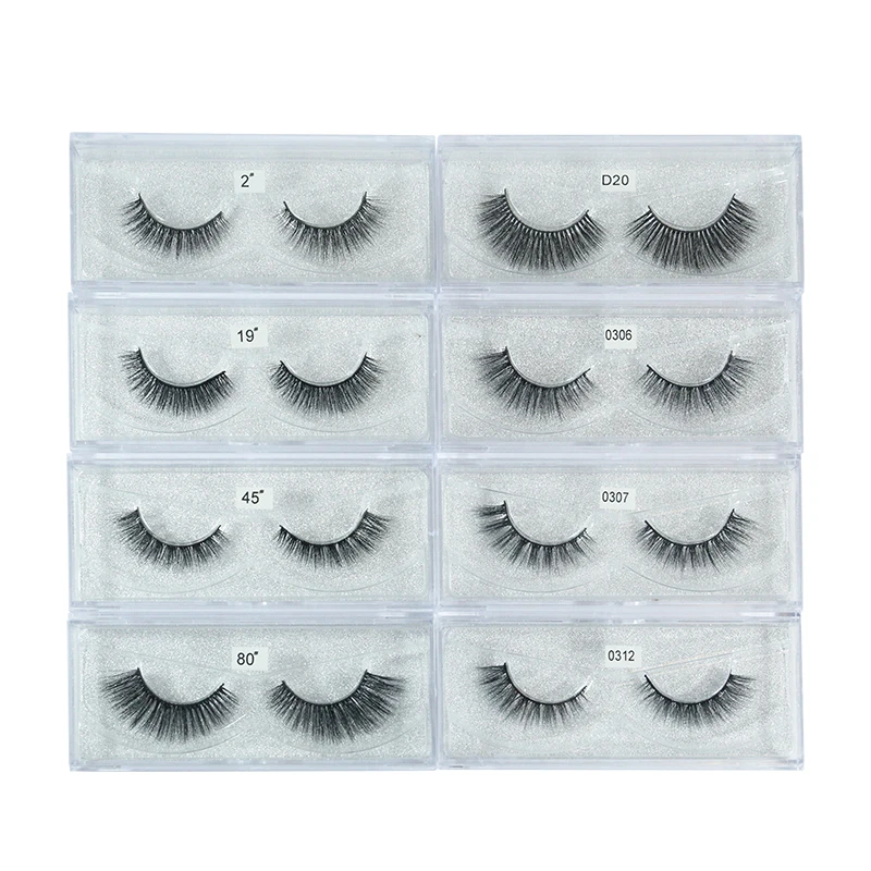 50 Pairs/Lot 3D Mink Soft Lashes Full Strip Eyelash Natural Volume Cilia Extensions False Eyelashes Beauty Makeup Tools