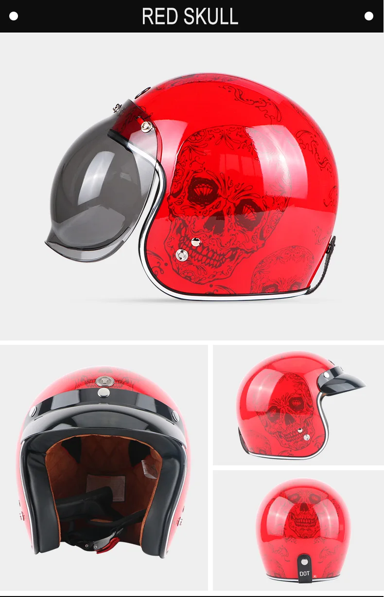 TORC moto rcycle шлем винтажный с открытым лицом пузырьковый козырек moto rbike moto cross jet Ретро шлем capacete DOT T50 moto шлем