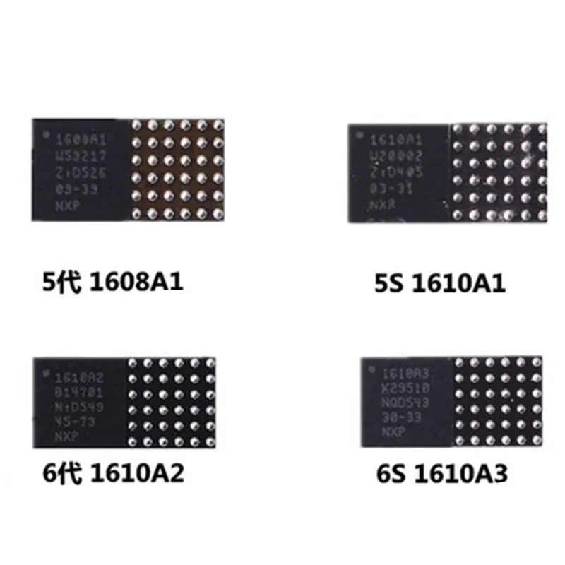 10 шт. зарядки IC 1610A1 1610A2 1610A3 1610A3B 1612A1 для телефона 5S 6 6plus 6s p 7G 7P 8 8P X U2 Usb 36
