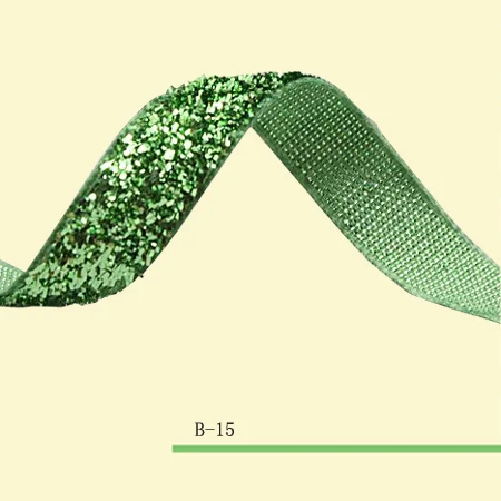 (Цена договорная) эластичная металлическая бархатная лента 3/8 дюйма Зеленая