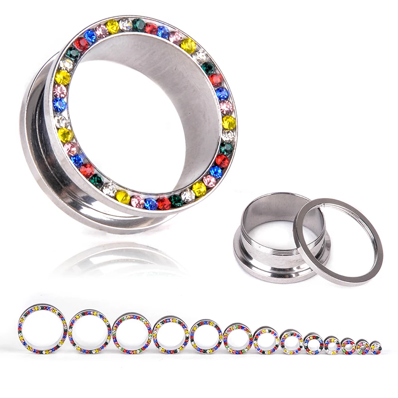 Эспандер для ушей украшения пирсинга 1 шт. нержавеющая сталь одинарная вспышка