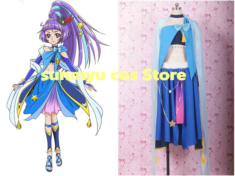 

Maho Girls Precure!Izayoi Riko Cure волшебный косплей костюм, пользовательский размер Хэллоуин оптом