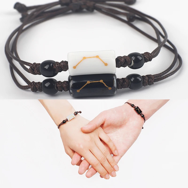 Керамические браслеты для мужчин и женщин 12 созвездий знак зодиака