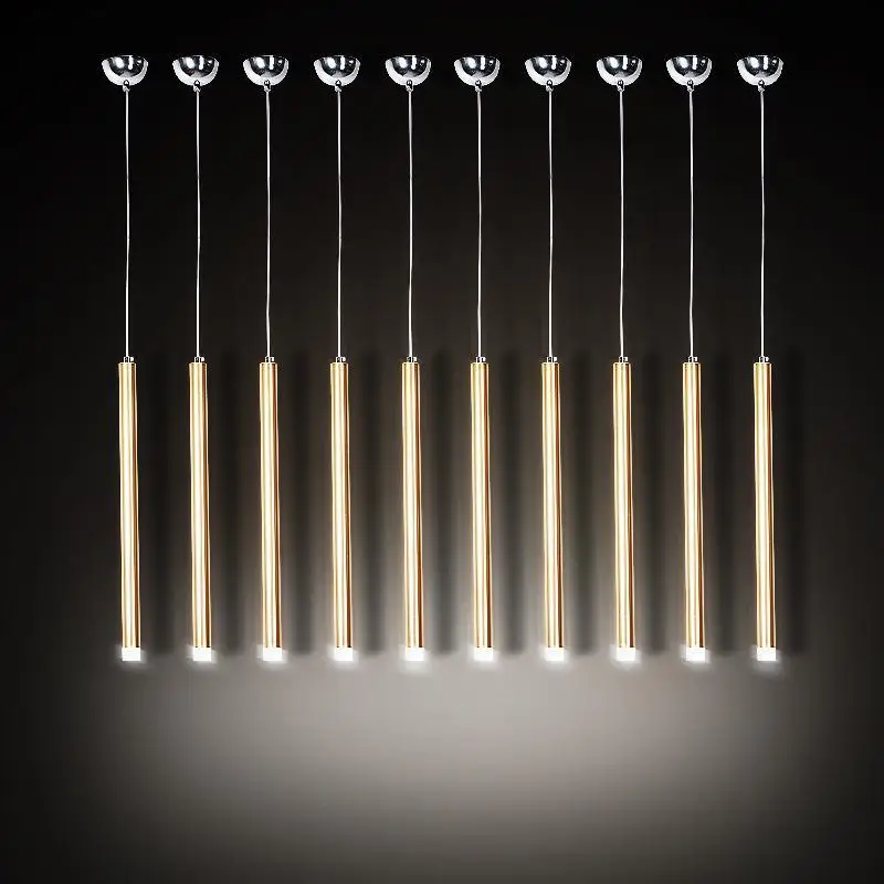 Подвесной светильник диаметром 3 см для столовой Современная черная железная