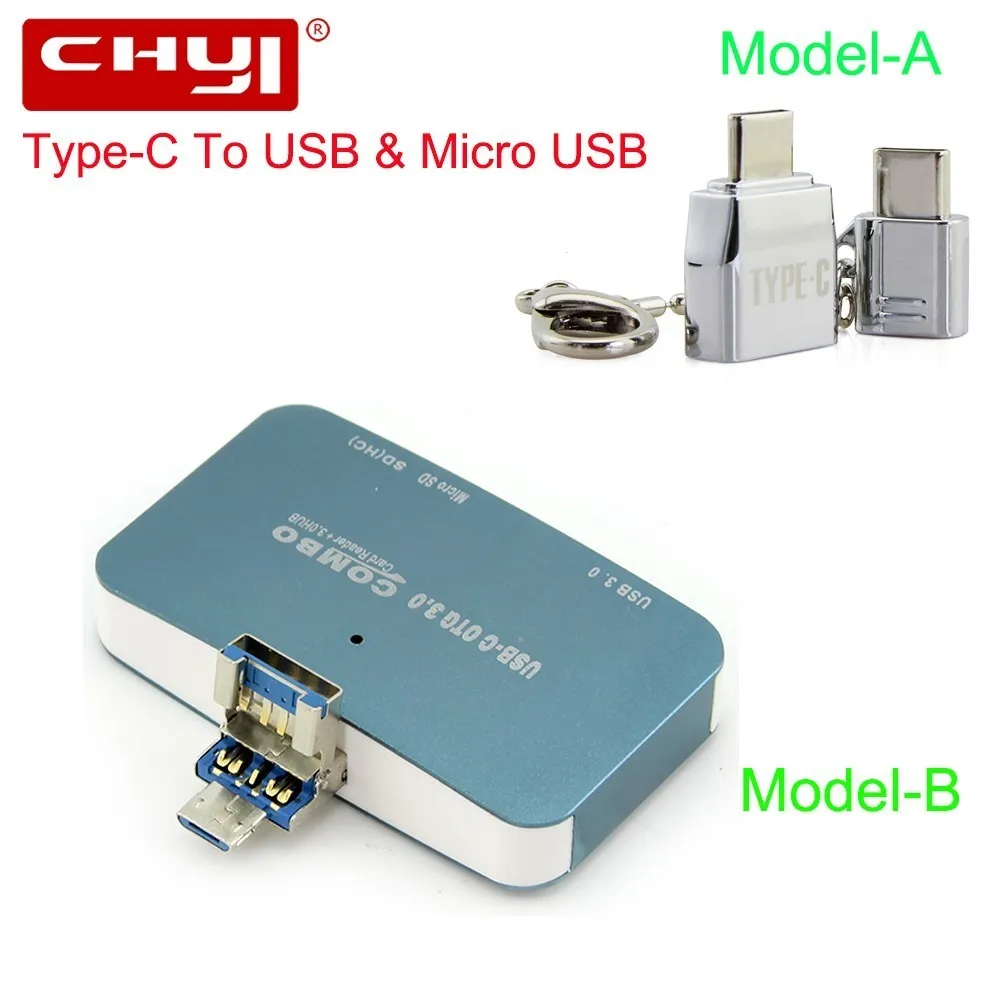 Хаб CHYI USB Type C с разъемом 2 0 + Micro картридером SD/TF 3 разветвитель адаптер для ПК Macbook