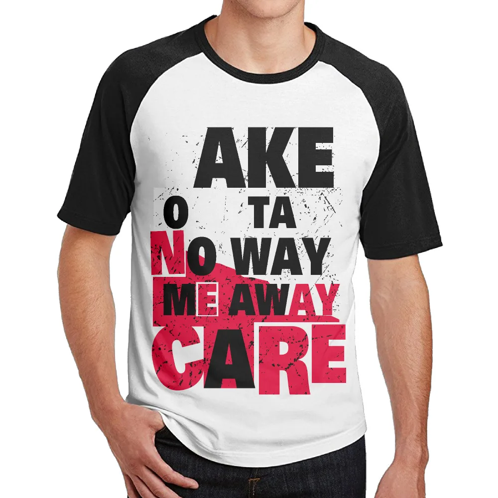 Take Me Away нет выхода заботиться молодых мужчин футболки Повседневное 3/4 рукавом