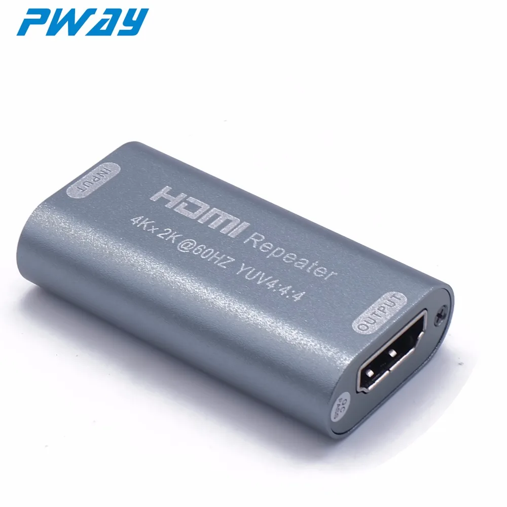 PWAY PW-HR20 4 K 4096x2160@ 60Hz hdmi-повторитель 18 Гбит/с удлинитель YUV 4:4:4 3D HDMI адаптер Усилитель по HDMI2.0 HDCP 2,2
