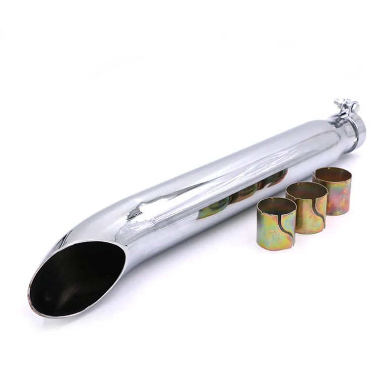Chrome Turn-out Style Slip-on Universal Exhaust Muffler For Harley Dyna Softail Breakout Sportster 1200 883 FLHR Chopper | Автомобили и