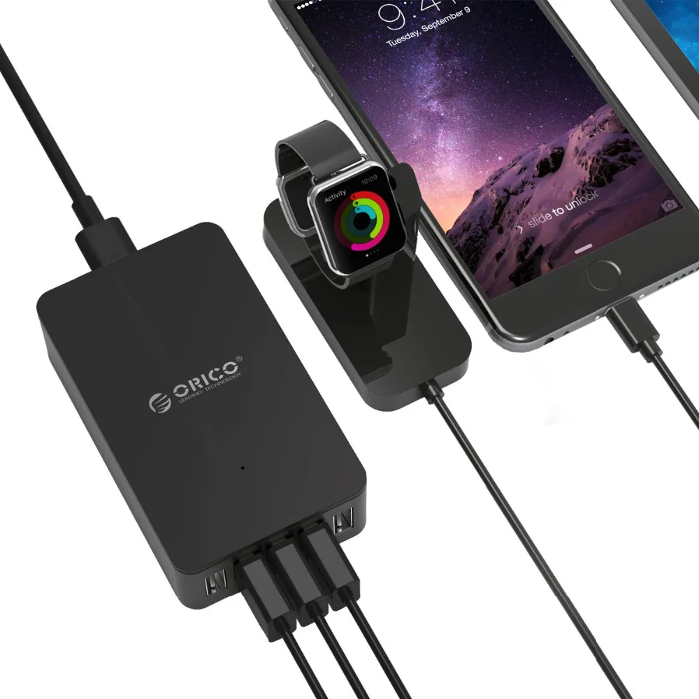 Оригинальное зарядное устройство ORICO с USB-портом 5 В 5/6 А 4/портами для телефонов