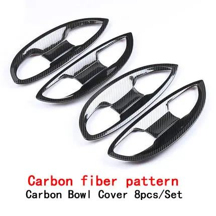 Carbon pattern bowl Подходит для Corolla- крышка ручки двери автомобиля обновленная дверная чаша из нержавеющей стали украшение полосы отделка Аксессуары Стайлинг - Цвет: Carbon pattern bowl
