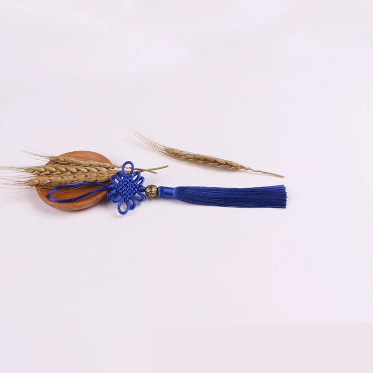 Sapphire blue 10 шт. стиль китайский узел кисточкой DIY ювелирные аксессуары домашний текстильный занавес швейная макраме украшения кулон - Цвет: Sapphire blue