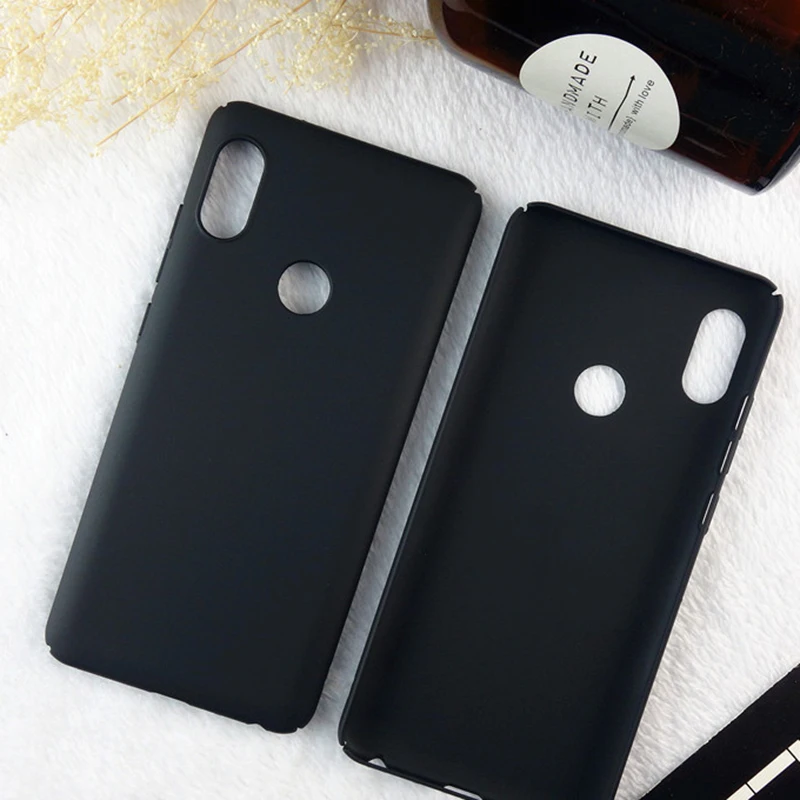 Черный Матовая жесткая задняя крышка из ПК чехол для Xiaomi mi 9 8 A2 Lite 6X 5X Pocophone F1 Red mi note 7 6 iPad pro 6A 5plus 4X тонкий защитный чехол - Цвет: Черный
