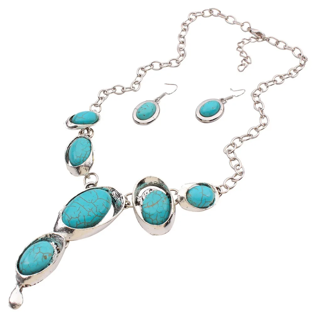 Длинное ожерелье из натурального камня ювелирный набор 2016 Бесплатная доставка