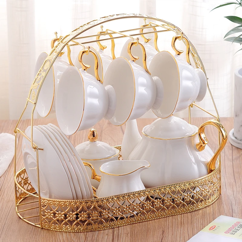 

European Royal bone china ceramic coffee set household water cup High grade coffee cup with English afternoon tea cup tea set